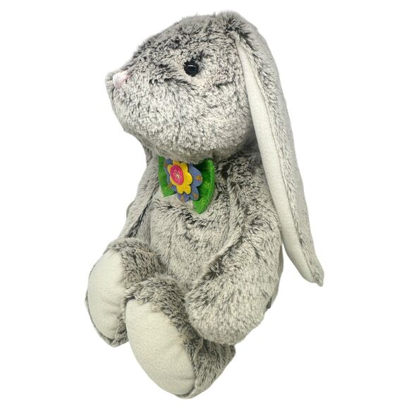 Hallmark MATTHEW Gray Bunny Plush 16" Soft Easter Decor Toy Floral Bow NWT - Picture 5 of 10